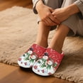 thumbnail image 3 of Uourmeti Happy Christmas Snowman Family Slippers Soft Plush Fuzzy Comfy Non Slip Indoor House Shoes Warm Cozy Anti Skid Memory Foam Sole Lightweight For All, 3 of 6