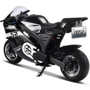 MotoTec 48v 1000w Kids Superbike Large Pocket Bike Black