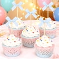 thumbnail image 3 of Palillos de dientes de bambú BAISUYANG con forma de lazo para cupcakes, 20 unidades, 3 of 9