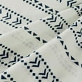 thumbnail image 4 of Chezmoi Collection 3-Piece Southwestern Tribal Lodge Bed Sheet Set, Twin Size - Ivory Navy Printed Microfiber Soft Breathable Deep Pocket Sheets and Pillowcases Set, 4 of 9