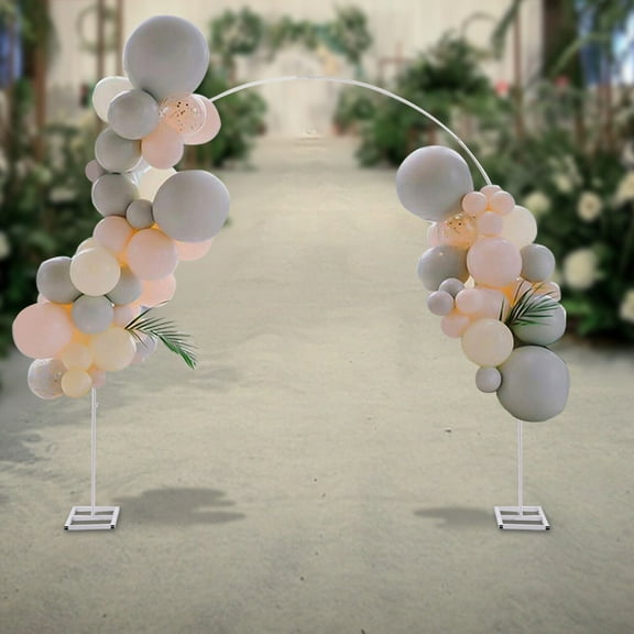 7.5ft Arch-Shaped Balloon Stand Wedding Mall Entryway Arch Christmas Decor