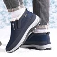 thumbnail image 2 of Wovix Men's Winter Slip-On Warm Ankle Chukka Boots with Arch Support Waterproof Anti-Slip Snow Loafers Hiking Walking Shoes Outdoor Shoes Blue 41, 2 of 7