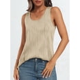 thumbnail image 6 of Women'S Dressy Business Casual Tank Tops Summer Sleeveless Trendy Blouses Flowy Work Shirts Apricot XS, 6 of 7