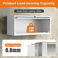 thumbnail image 3 of STANI Wall Mount Metal Cabinet with Up-Flip Doors,Wall Hanging Storage Cabinets with Locking Doors,White Tool Chest Cabinet for Garage Basement, 3 of 11