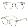 thumbnail image 2 of Men's And Women's 4 Pairs of Retro Square Reading Glasses Spring Hinge Green and Pink Presbyopia Glasses Classic Blue Light Blocking Plastic HD Readers +3.00, 2 of 3