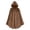 Brown, variant on Women Renaissance Hooded Cape Faux Suede Medieval Cloak Hobbit Halloween Costume for Cosplay,Role-playing