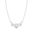 thumbnail image 2 of Rosec Jewels Moissanite 3 Stone Necklace for Women - D-VS1 Quality Certified Moissanite Necklace for Anniversary - Ready to Gift, 925 Sterling Silver, 2 of 6