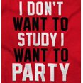 thumbnail image 2 of Don’t Want To Study To Party College Plus Size Crewneck Graphic Tee Shirt Brisco Brands 3X, 2 of 5