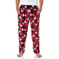 thumbnail image 6 of Peanuts Snoopy Men's AOP Character Buffalo Toss Soft Fleece Pajama Pant Lounge Sleep w Side Pockets and Drawstring Waist, 6 of 7