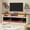 White/Crystal Fireplace, variant on HARIPUL 58" Fireplace TV Stand for TVs Up to 65" with 52" Electric Fireplace,White Entertainment Center with Storage Cabinets,Led Light TV Consoles for Living Room,Black/Crystal Fireplace