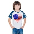thumbnail image 5 of FamilyThread Kids America Flag 4th of July Shirt Toddler Kids Boys Girls Patriotic USA Shirt, Red White and Blue Tee Top, 5 of 8