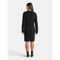 thumbnail image 2 of Time and Tru Women's Cable Knit Sweater Dress, Sizes XS-XXL, 2 of 4