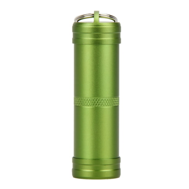 Tanque Impermeable Camping Estuche impermeable de aleación de aluminio Botella de medicina de primeros auxilios con llavero Likrtyny Para Estrenar