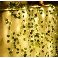 thumbnail image 3 of ZOELNIC Battery Operated Vine Fairy String Lights 20LED Artificial Leaf Hanging Garland Light for Christmas Wedding Bouquets Party Event Home Decor, 3 of 11