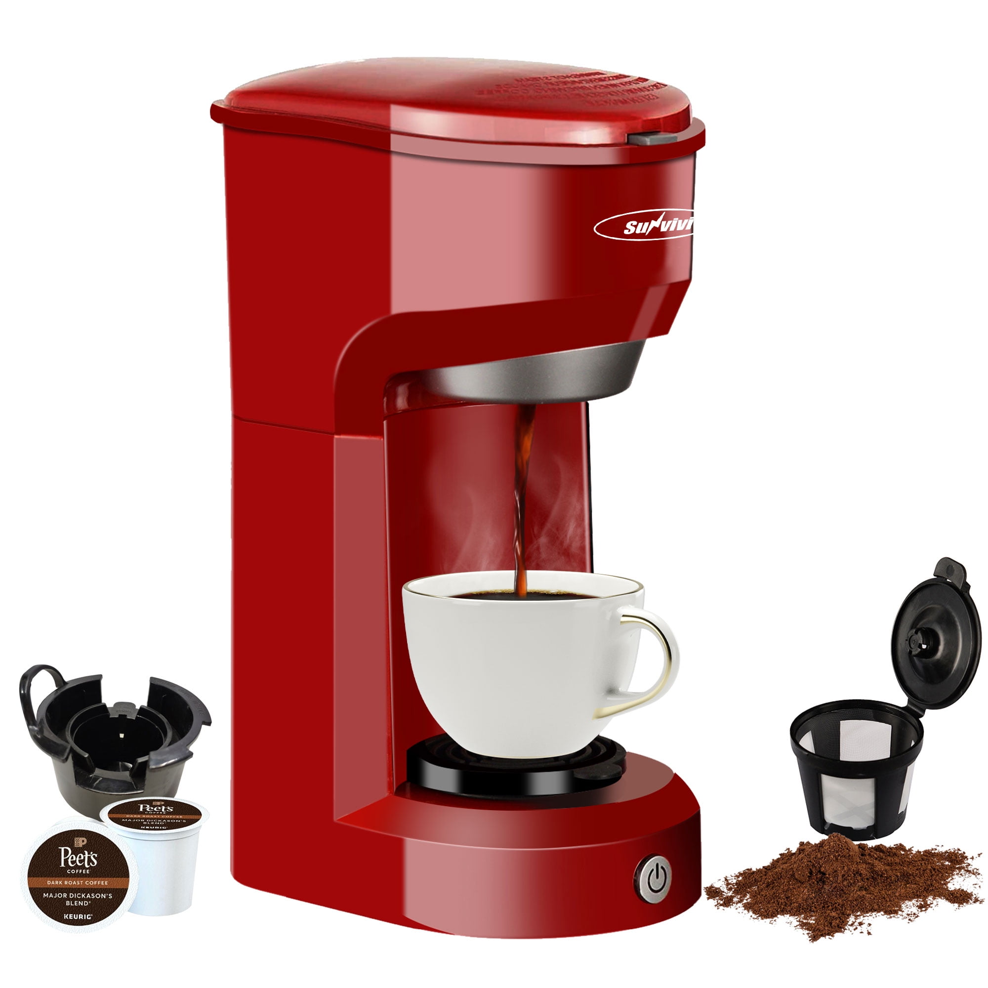 Superjoe Single Serve Coffee Maker Brewer for Single Cup Capsule with 6