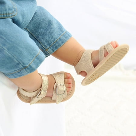

Toddler Sandals Toddler Shoes Soft Non-Slip Walking Shoes Sole Rubber Summer Baby Flat Baby Shoes Girls Sandals
