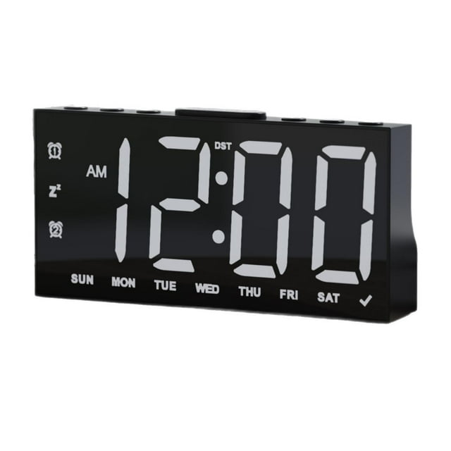 Reloj despertador digital de escritorio, práctico, para personas que duermen profundamente, con visualización semanal con números para aulas