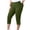 #1_Army Green, variant on Women's Sculpting Capri Leggings – High Waisted Yoga Pants with Tummy Control & Side Slits | Plus Size Workout to Weekend Essential (Sizes M-5XL)
