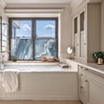 thumbnail image 5 of Blue Marble Sheer Curtains 54 Inches Length 2 Panels Set, Window Sheer Curtains for Living Room/Bedroom, Abstract Ink Painting Art Modern Light Filtering Rod Pocket Curtain 52'' x 54'' x 2, 5 of 7