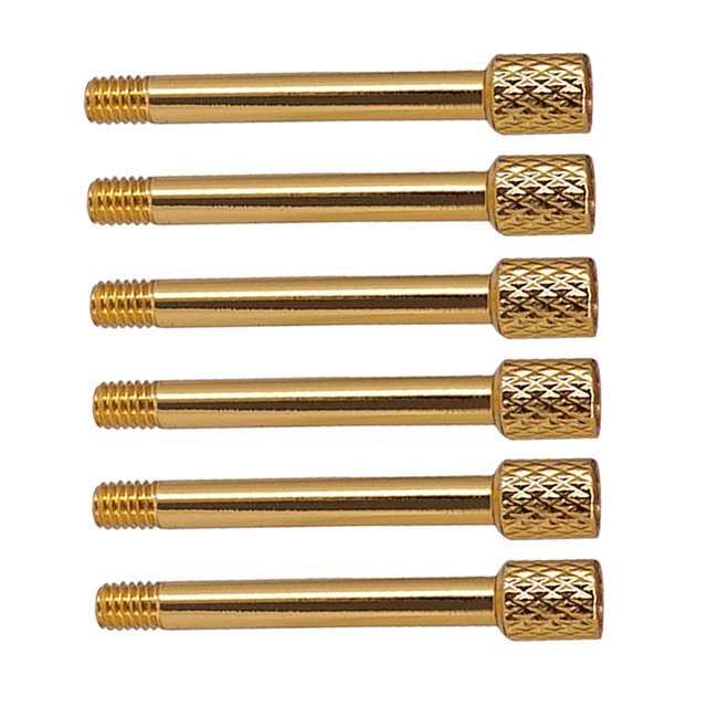 Trémolo de Bloqueo Doble Tornillo de Bloqueo de Cuerda de Puente de Guitarra 6 Piezas - oro dorado Sunnimix Tornillos de guitarra eléctrica