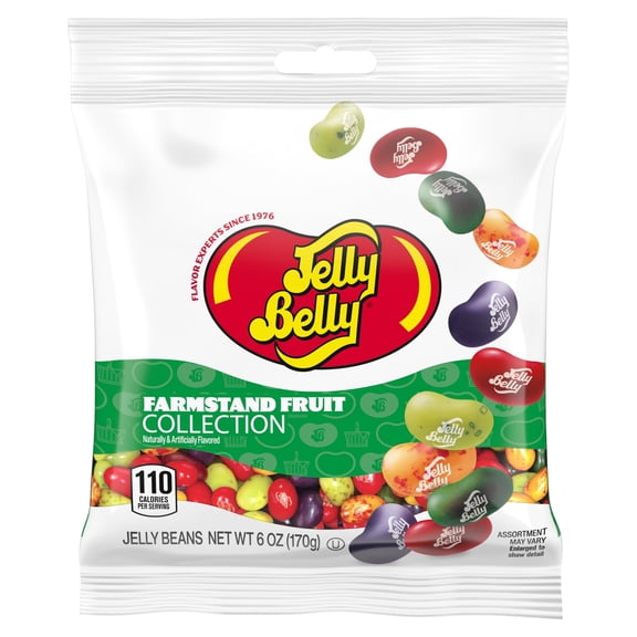Jelly Belly Farmstand Fruit Jelly Bean Collection - 6 oz Peg Bag - Genuine, Official, Straight from the Source