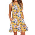 thumbnail image 2 of SMihono Robe d'Été Boho pour Femmes Grande Taille Robes d'Été pour Femmes Plage T-Shirt Floral Robe d'Été Décontractée avec Poches Robe Boho, 2 of 5
