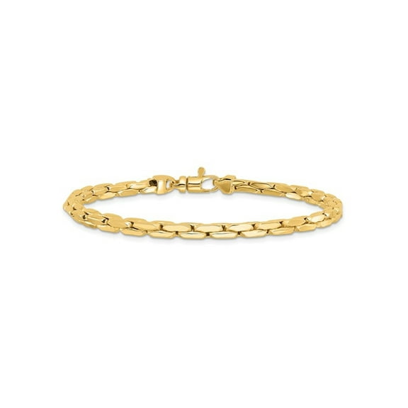 Mens 14K Yellow Gold Fancy Link Bracelet (8.25 inches)