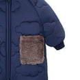 thumbnail image 6 of CAICJ98 Outerwear Romper Coat Warm Infant Baby Jacket Snowsuit Boys Girls Hooded Jumpsuit Winter Jacket for Toddler Boys Girls (Navy,6-10 Months), 6 of 7