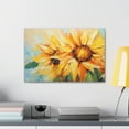 thumbnail image 6 of Sunflower Acrylic Painting Contemporary Blossom Canvas Wall Art for Home Decor Ready-to-Hang, 6 of 13