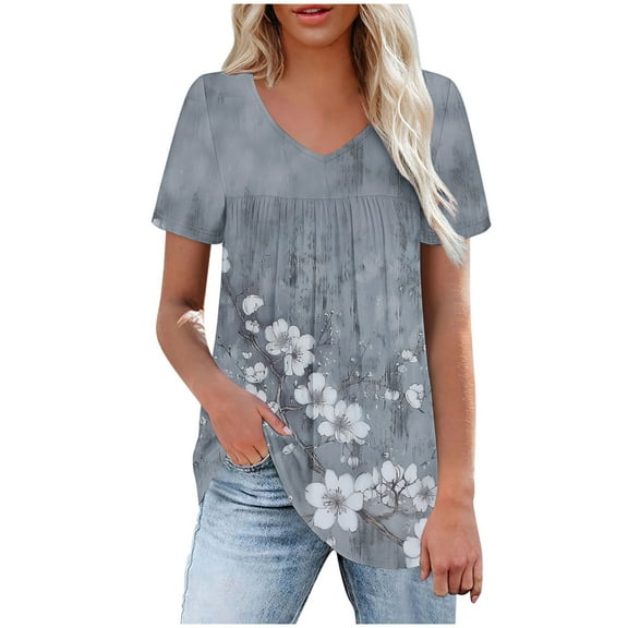 Summer Clothes for Women Over 50 Womens Blouses for Work Professional Plus Size Long Dress Shirts to Wear with Leggings