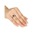 thumbnail image 3 of Gem & Harmony 4/5 Carat (Ctw) Garnet and Diamond Heart Ring in 10K Yellow Gold for Women, 3 of 6