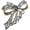 Blue, variant on Large Rhinestone Bow Brooch Pin Vintage Crystal Lapel