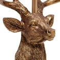 thumbnail image 4 of Woodland 17.25" Tall Rustic Antler Copper Deer Bedside Table Desk Lamp with Tapered White Fabric Shade, 4 of 7