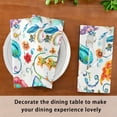 thumbnail image 6 of 4 Pack 20'' x20" Satin Table Napkins Dinner Napkins for wedding Party Decoration events Watercolor Colorful Floral, 6 of 6