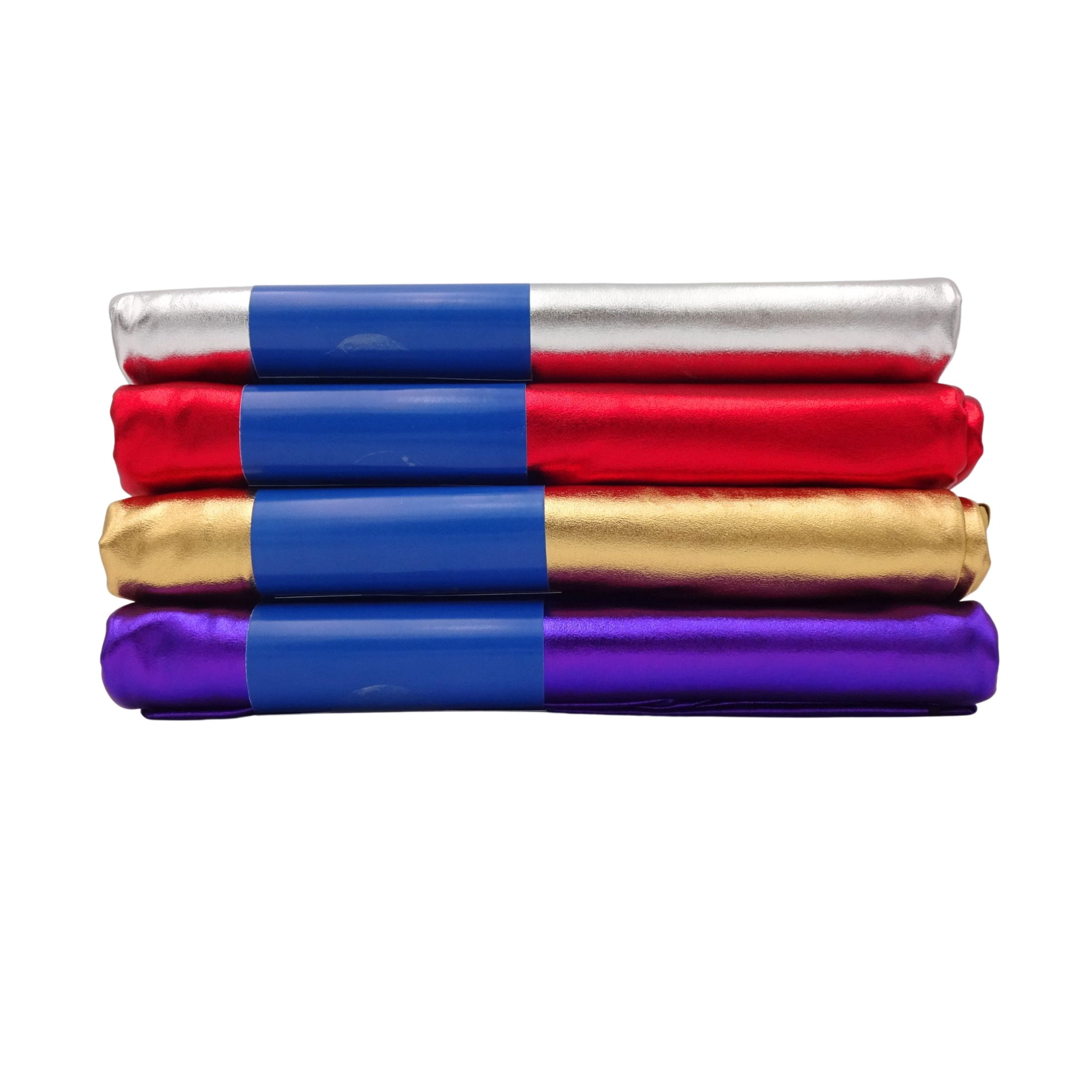 Hello Hobby 54” x 72” 95% Polyester 5% Spandex Dancewear Foil Knit 2 Yard Precut Fabric, Red, 54" Wide for Sewing & Crafting