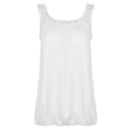 thumbnail image 1 of LUXUR Débardeur Femme Col Rond T-Shirts Unis Mode Blouse Sans Manches Pull Blanc L, 1 of 2