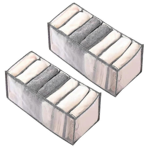 cajas de almacenamiento para vaqueros, armario, armario, compartimentos para ropa, cajones, organizador de separación de calcetines y vaqueros.