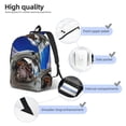 thumbnail image 4 of Honeii Astronaut in Outer Space Print Canvas College Laptop Backpack, Durable Rucksack Travel Notebook Bag School Backpack Book Bag for Men Women-Small, 4 of 7