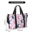 thumbnail image 2 of Travel Duffle Bag Abstract Pink Cute Poodle Dog Travel Tote Bags Carry on Luggage Waterproof Weekender Bags with Top Handle Adjustable Shoulde Strap for Travel Gym, 2 of 5