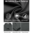thumbnail image 5 of COOFANDY Men's Dress Shirts Wrinkle Free Long Sleeve Button Down Shirts Formal Business Shirt, 5 of 6