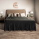 thumbnail image 4 of Solid Color Wraparound Elastic Bed Skirt Stretchy Built-in Bed Apron, 4 of 9