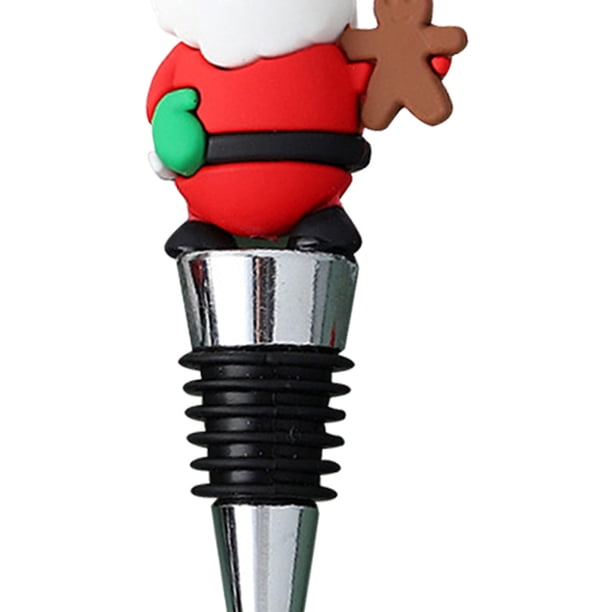 Tapón De Botella De Vino Tapón de botella de champán de vino de Papá Noel de Navidad Accesorios de bar para el hogar (04)