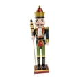 thumbnail image 3 of Kokiya Christmas Decoration Countertop Mantle Party Handmade Wood Nutcracker Figure Deep Blue Clothes, 3 of 9