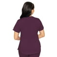 thumbnail image 3 of MED COUTURE Women V-Neck Shirttail Top, Color: Wine, Size: XS (7459-WINE-XS), 3 of 5