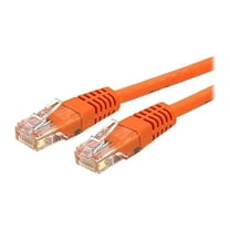 StarTech 25ft CAT6 Ethernet Cable - Orange CAT 6 Gigabit Ethernet Wire -250Mhz 100W PoE RJ45 UTP Molded Network Patch Cord with Strain Relief (C6PATCH25OR)