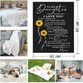 thumbnail image 6 of Daughter Gift from Mom,to My Daughter Blanket from Mom 80"x60",Gifts for Grown Daughter from Mothers,Birthday Gifts for Daughter,Christmas Valentines Day Graduation Gifts for Daughter, 6 of 6
