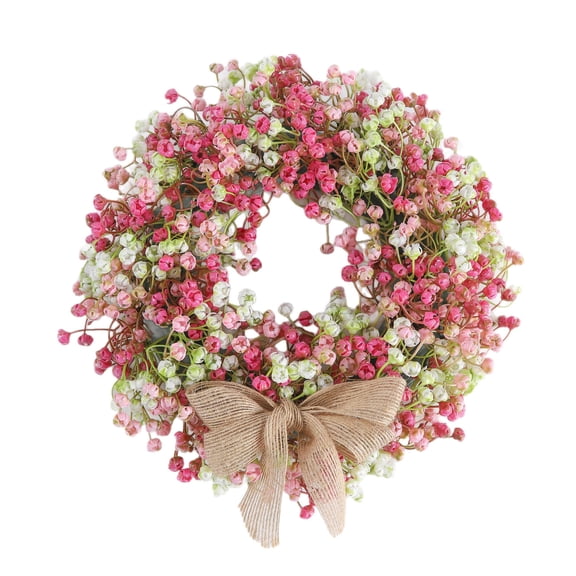 Beautiful Artificial Flower Wreath Door Hanging - Elegant Spring Welcome Decor for Weddings, Parties, Holiday Celebrations and Home Enhancement