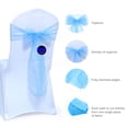 thumbnail image 6 of mds Pack of 10 Organza Chair Sash Bow Sashes for Wedding Decoration -Baby Blue, 6 of 7