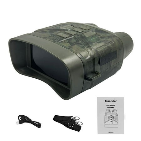 Tomshoo 4K Handheld Portable Night-Vision Infrared Optical Binocular Night-Vision 5X Digital Zoom Photo Video Taking 150-200M Full Dark Viewing Distance for Hunt Boating Journey