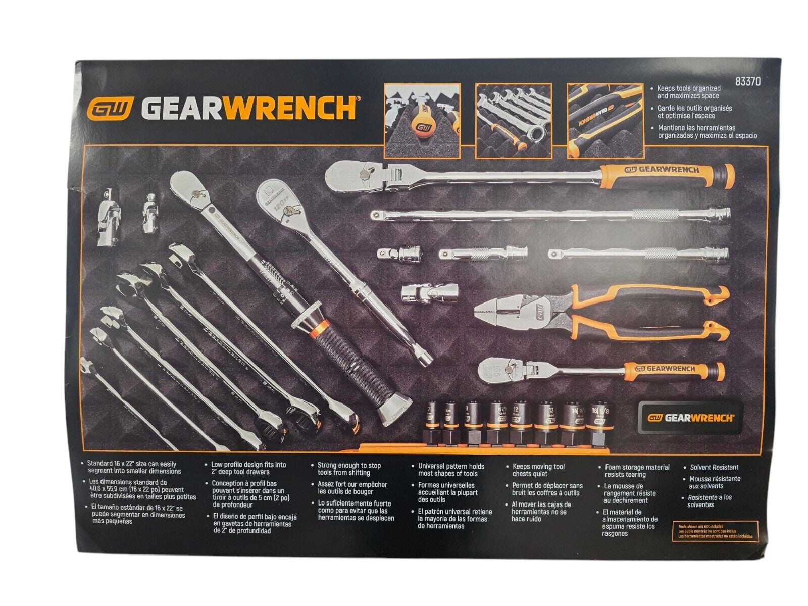 GEARWRENCH 83370 Universal Tool Holder Trap Mat Set - 16
